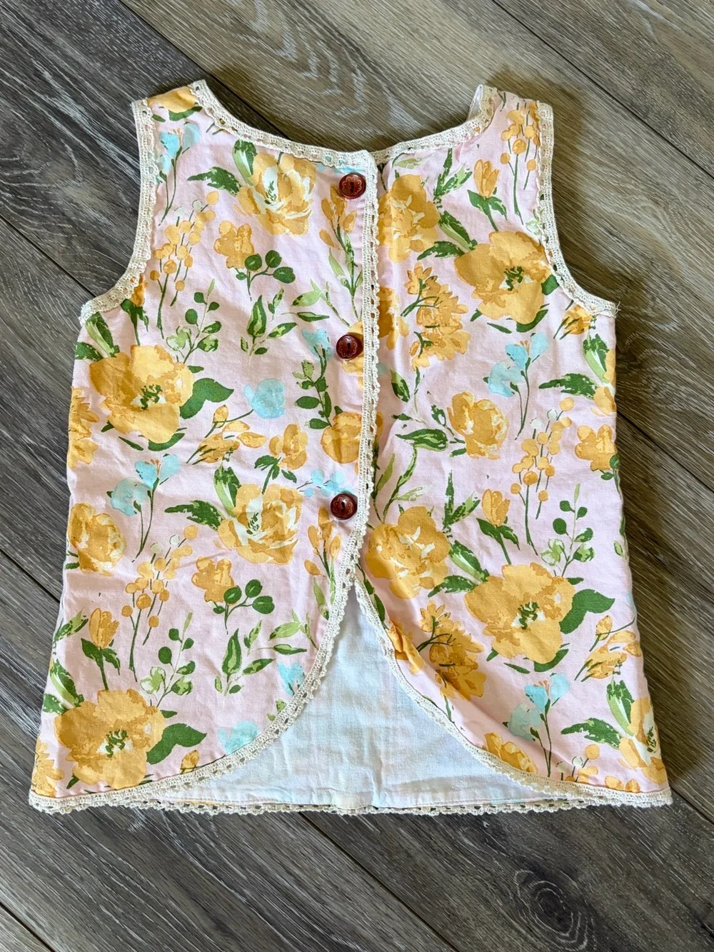 Sweet Honey Pink Floral Sleeveless Top